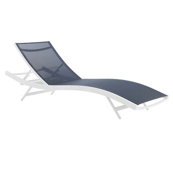 Modway Glimpse Outdoor Patio Mesh Chaise Lounge Chair EEI-3300-WHI-NAV White Navy