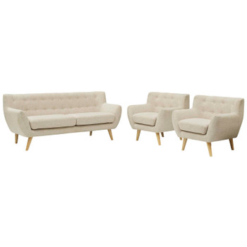 Modway Remark 3 Piece Living Room Set EEI-3322-BEI-SET Beige