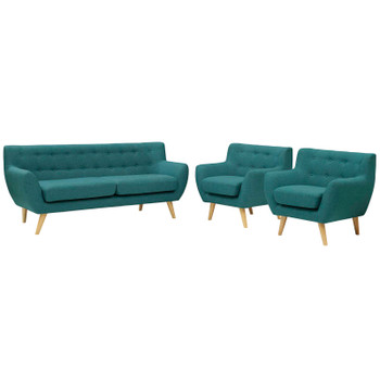 Modway Remark 3 Piece Living Room Set EEI-3322-TEA-SET Teal