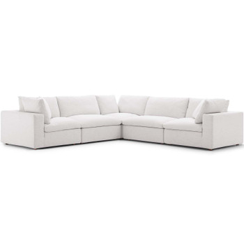 Modway Commix Down Filled Overstuffed 5 Piece Sectional Sofa Set EEI-3359-BEI Beige