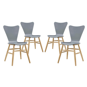 Modway Cascade Dining Chair Set of 4 EEI-3380-GRY Gray