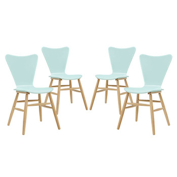 Modway Cascade Dining Chair Set of 4 EEI-3380-LBU Light Blue