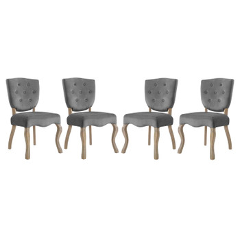 Modway Array Dining Side Chair Set of 4 EEI-3382-GRY Gray