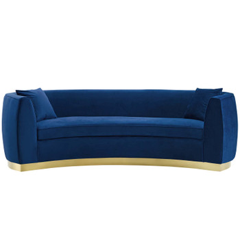 Modway Resolute Curved Performance Velvet Sofa EEI-3408-NAV Navy