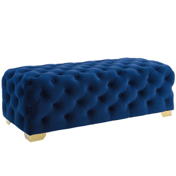 Modway Sensible Button Tufted Performance Velvet Bench EEI-3411-NAV Navy