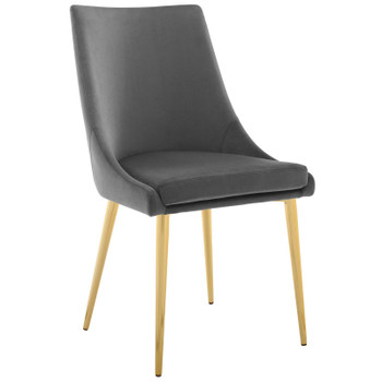 Modway Viscount Modern Accent Performance Velvet Dining Chair EEI-3416-GRY Gray