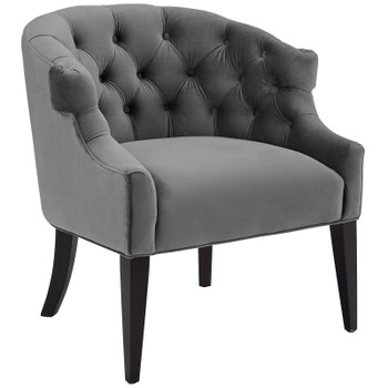 Modway Precept Accent Performance Velvet Armchair EEI-3452-GRY Gray