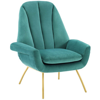 Modway Summit Accent Performance Velvet Armchair EEI-3460-TEA Teal