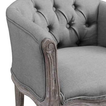 Modway Crown Dining Armchair Upholstered Fabric Set of 4 EEI-3469-LGR Light Gray