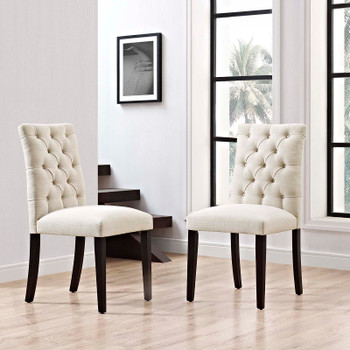 Modway Duchess Dining Chair Fabric Set of 2 EEI-3474-BEI Beige