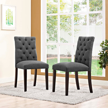 Modway Duchess Dining Chair Fabric Set of 2 EEI-3474-GRY Gray