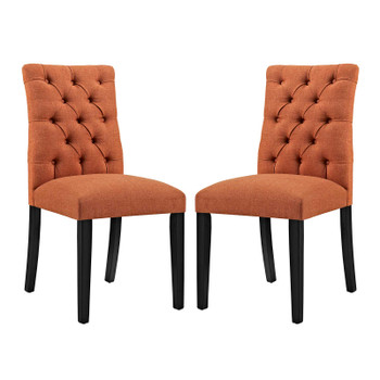 Modway Duchess Dining Chair Fabric Set of 2 EEI-3474-ORA Orange