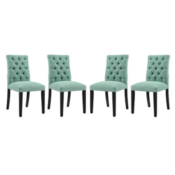 Modway Duchess Dining Chair Fabric Set of 4 EEI-3475-LAG Laguna