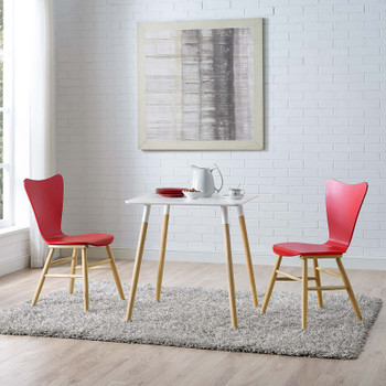 Modway Cascade Dining Chair Set of 2 EEI-3476-RED Red