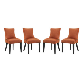 Modway Marquis Dining Chair Fabric Set of 4 EEI-3497-ORA Orange