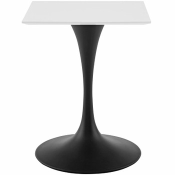 Modway Lippa 24" Square Wood Top Dining Table EEI-3512-BLK-WHI