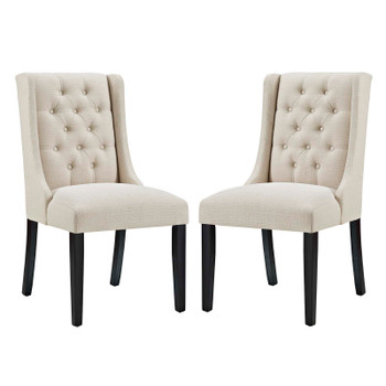 Modway Baronet Dining Chair Fabric Set of 2 EEI-3557-BEI
