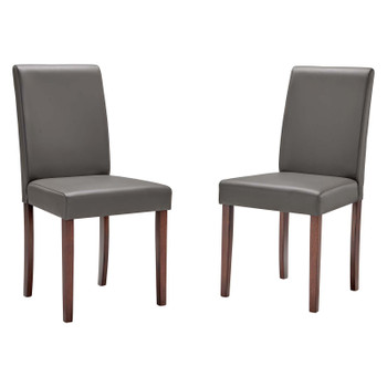 Modway Prosper Faux Leather Dining Side Chair Set of 2 EEI-3617-GRY