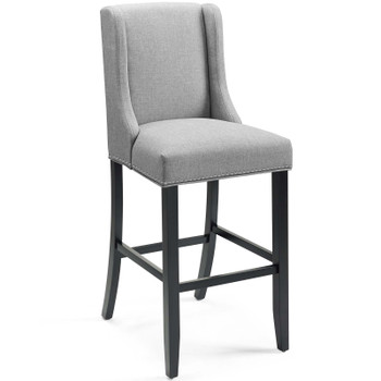 Modway Baron Upholstered Fabric Bar Stool EEI-3737-LGR Light Gray