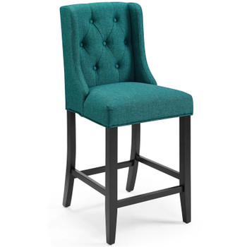 Modway Baronet Tufted Button Upholstered Fabric Counter Stool EEI-3739-TEA Teal