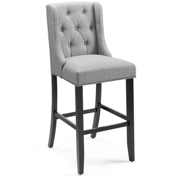 Modway Baronet Tufted Button Upholstered Fabric Bar Stool EEI-3741-LGR Light Gray