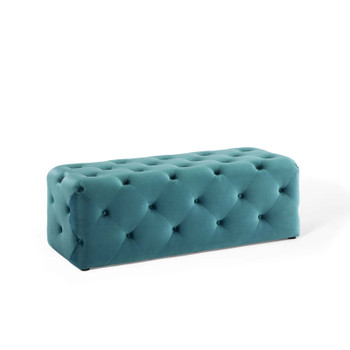 Modway Amour 48" Tufted Button Entryway Performance Velvet Bench EEI-3768-SEA Sea Blue