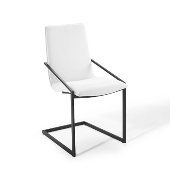 Modway Pitch Upholstered Fabric Dining Armchair EEI-3800-BLK-WHI Black White
