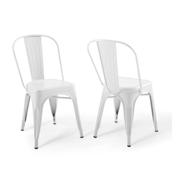 Modway Promenade Bistro Dining Side Chair Set of 2 EEI-3859-WHI White
