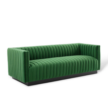 Modway Conjure Channel Tufted Velvet Sofa EEI-3885-EME Emerald