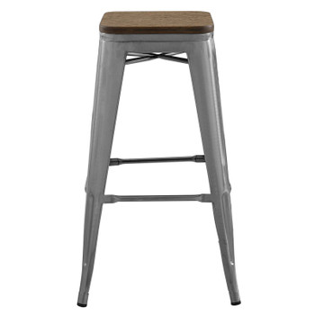 Modway Promenade Bar Stool Set of 4 EEI-3957-GME Gunmetal