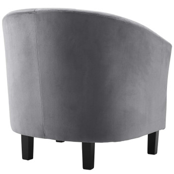 Modway Prospect Channel Tufted Performance Velvet Armchair Set of 2 EEI-4150-GRY Gray