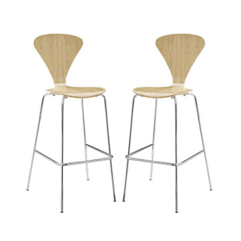 Modway Passage Dining Bar Stool Set of 2 EEI-4231-NAT Natural