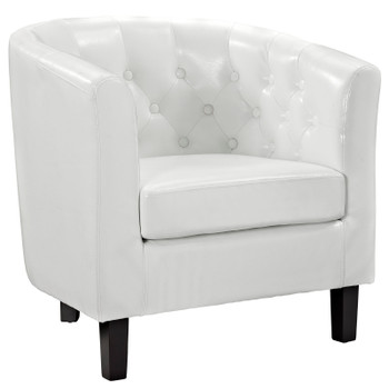 Modway Prospect Upholstered Vinyl Armchair EEI-813-WHI White