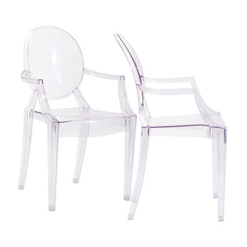 Modway Casper Dining Armchairs Set of 2 EEI-905-CLR Clear