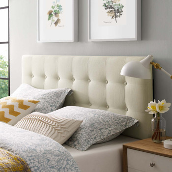 Modway Emily King Upholstered Fabric Headboard MOD-5174-IVO Ivory