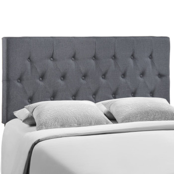 Modway Clique Queen Upholstered Fabric Headboard MOD-5202-SMK Smoke