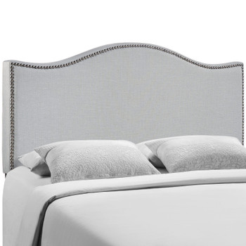 Modway Curl Queen Nailhead Upholstered Headboard MOD-5206-GRY Sky Gray