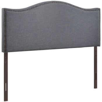 Modway Curl Queen Nailhead Upholstered Headboard MOD-5206-SMK Smoke