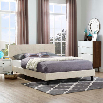 Modway Linnea Queen Fabric Bed MOD-5426-BEI Beige