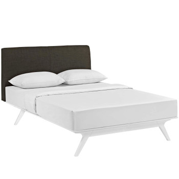 Modway Tracy Queen Bed MOD-5766-WHI-BRN White Brown