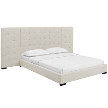 Modway Sierra Queen Upholstered Fabric Platform Bed MOD-5818-BEI Beige