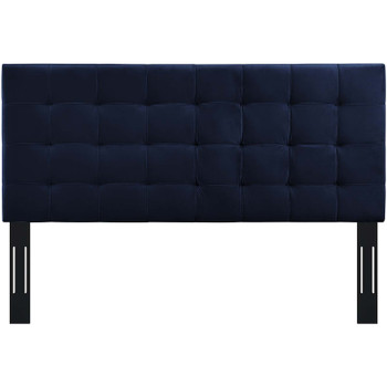 Modway Paisley Tufted King and California King Upholstered Performance Velvet Headboard MOD-5856-MID Midnight Blue