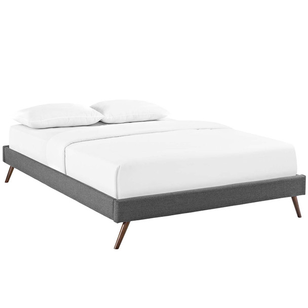 Modway Loryn Full Fabric Bed Frame with Round Splayed Legs MOD-5889-GRY Gray