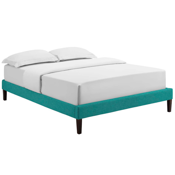 Modway Tessie Full Fabric Bed Frame with Squared Tapered Legs MOD-5897-TEA Teal