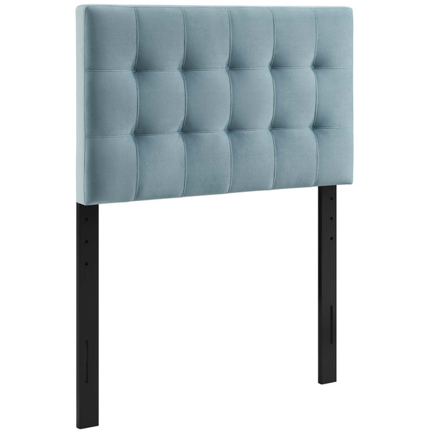 Modway Lily Biscuit Tufted Twin Performance Velvet Headboard MOD-6118-LBU Light Blue