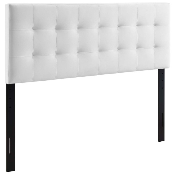 Modway Lily Queen Biscuit Tufted Performance Velvet Headboard MOD-6120-WHI White