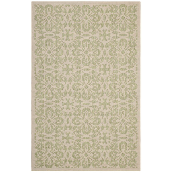 Modway Ariana Vintage Floral Trellis 8x10 Indoor and Outdoor Area Rug R-1142B-810