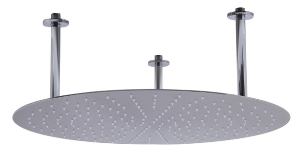 ALFI brand RAIN24R-BSS 24" Round Brushed Solid Stainless Steel Ultra Thin Rain Shower Head