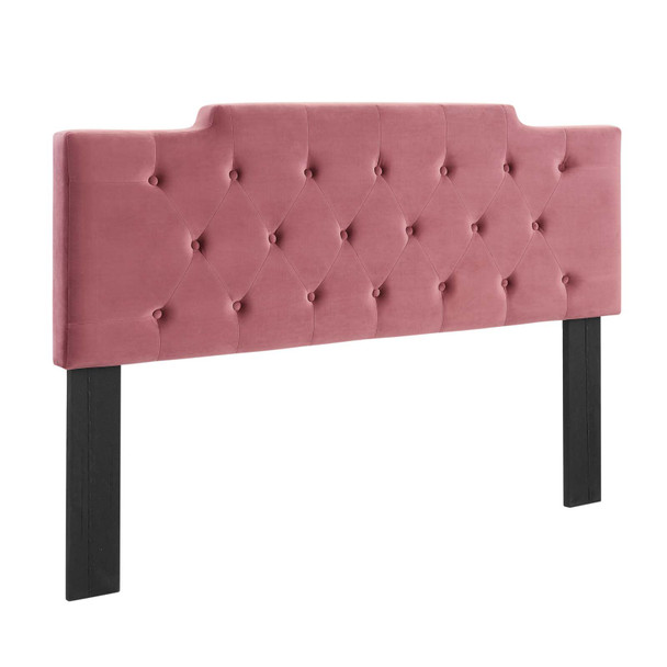 Modway Juliet Tufted Full/Queen Performance Velvet Headboard MOD-6185-DUS In Dusty Rose