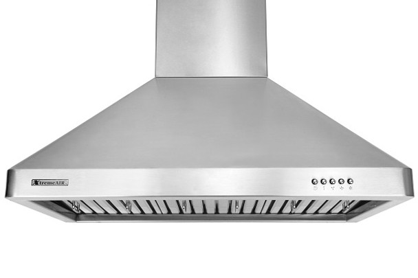XtremeAir UL02-W30, 30", LED lights, Baffle Filters W/ Grease Drain Tunnel, 3 Speed Mechanical Controls, 1.0mm Non-Magnetic Stainless Steel Seamless Body, Wall Mount Range Hood